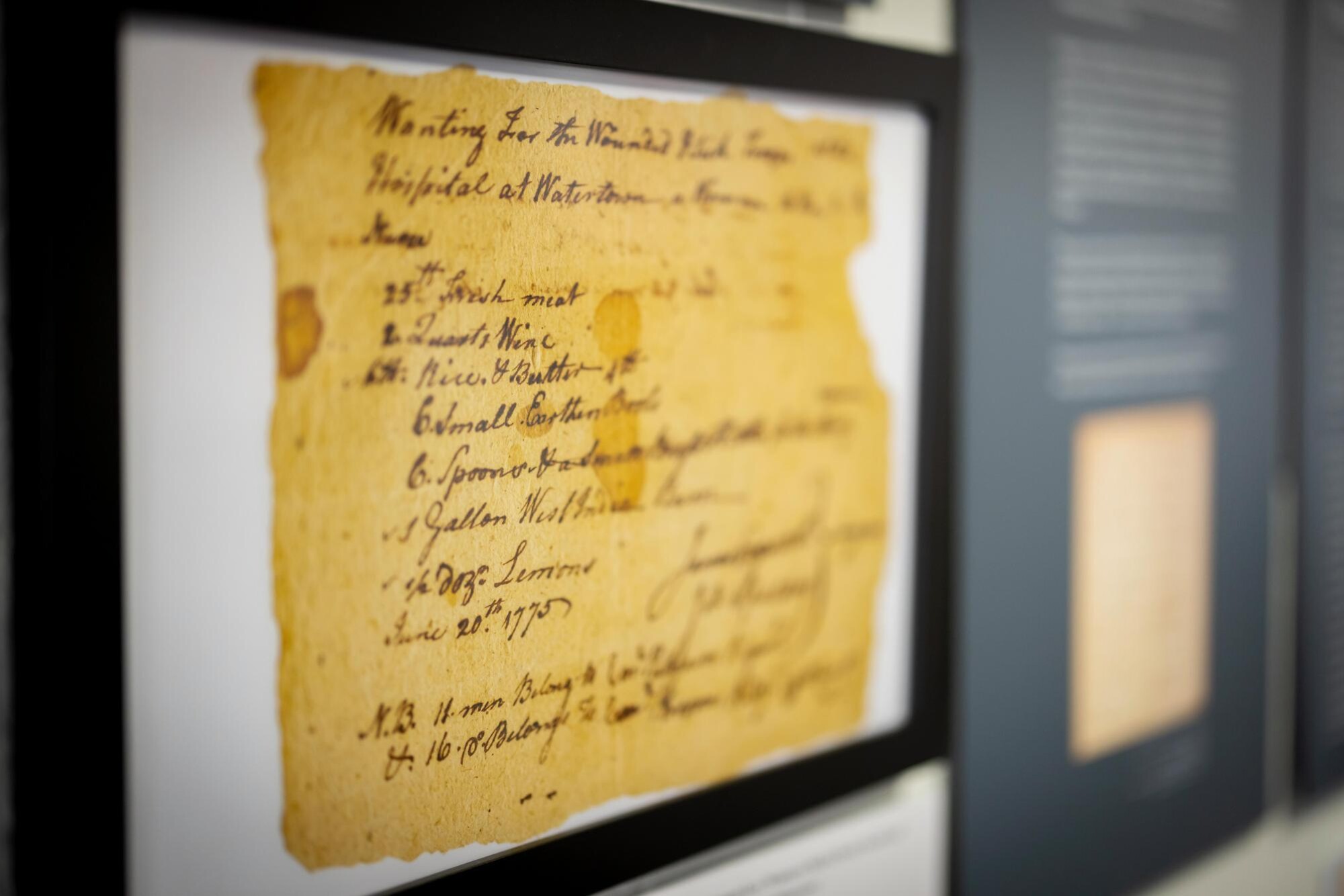 A piece of paper with handwriting from the Revolutionary War era.
