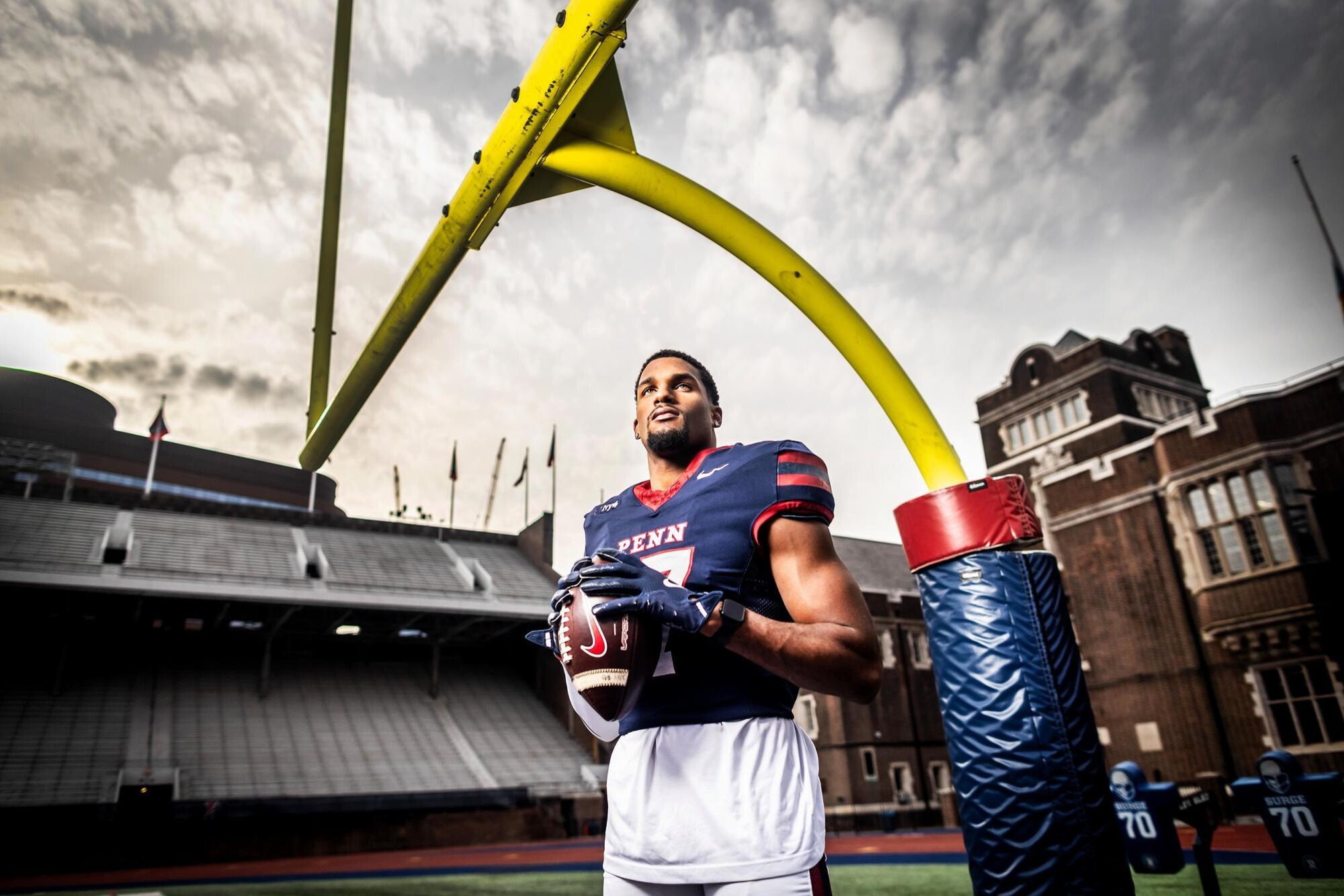 Jared Richardson on Franklin Field.
