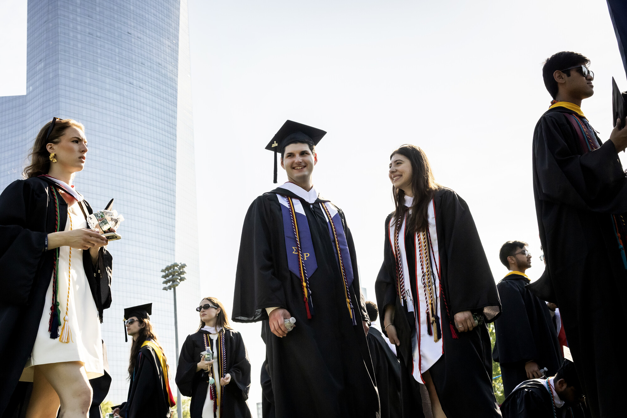 Penn students in regalia at Commencement.
