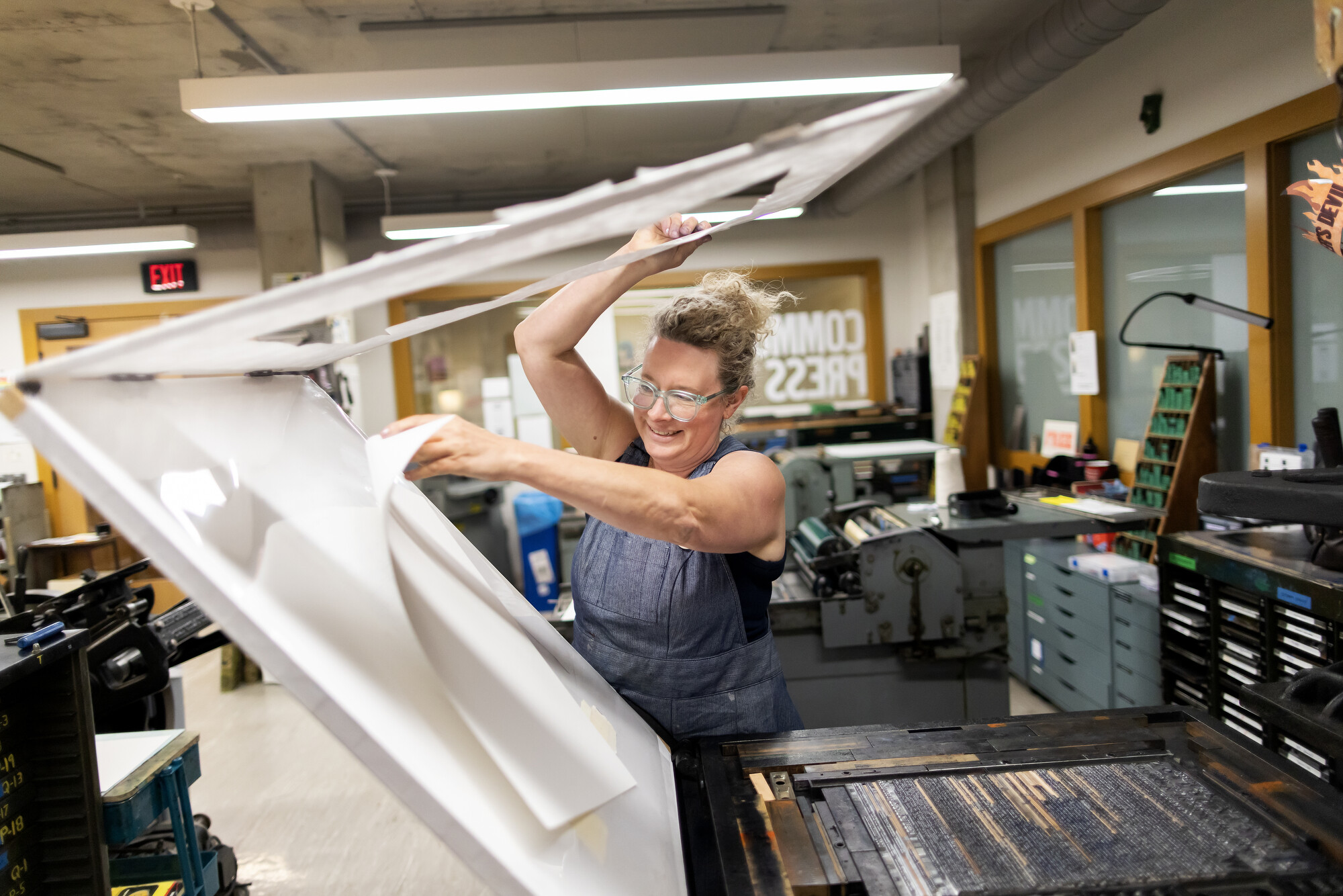 prepping paper for letterpress