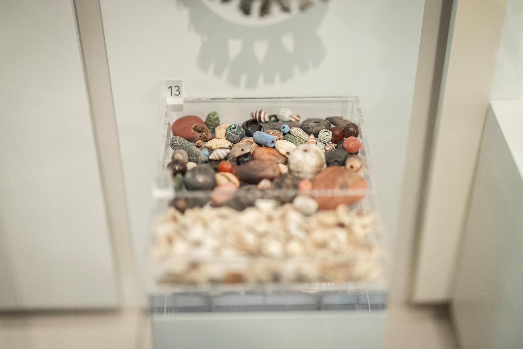 Examples of beads found at Hasanlu in the Penn Museum&nbsp;including those made from Egyptian blue.