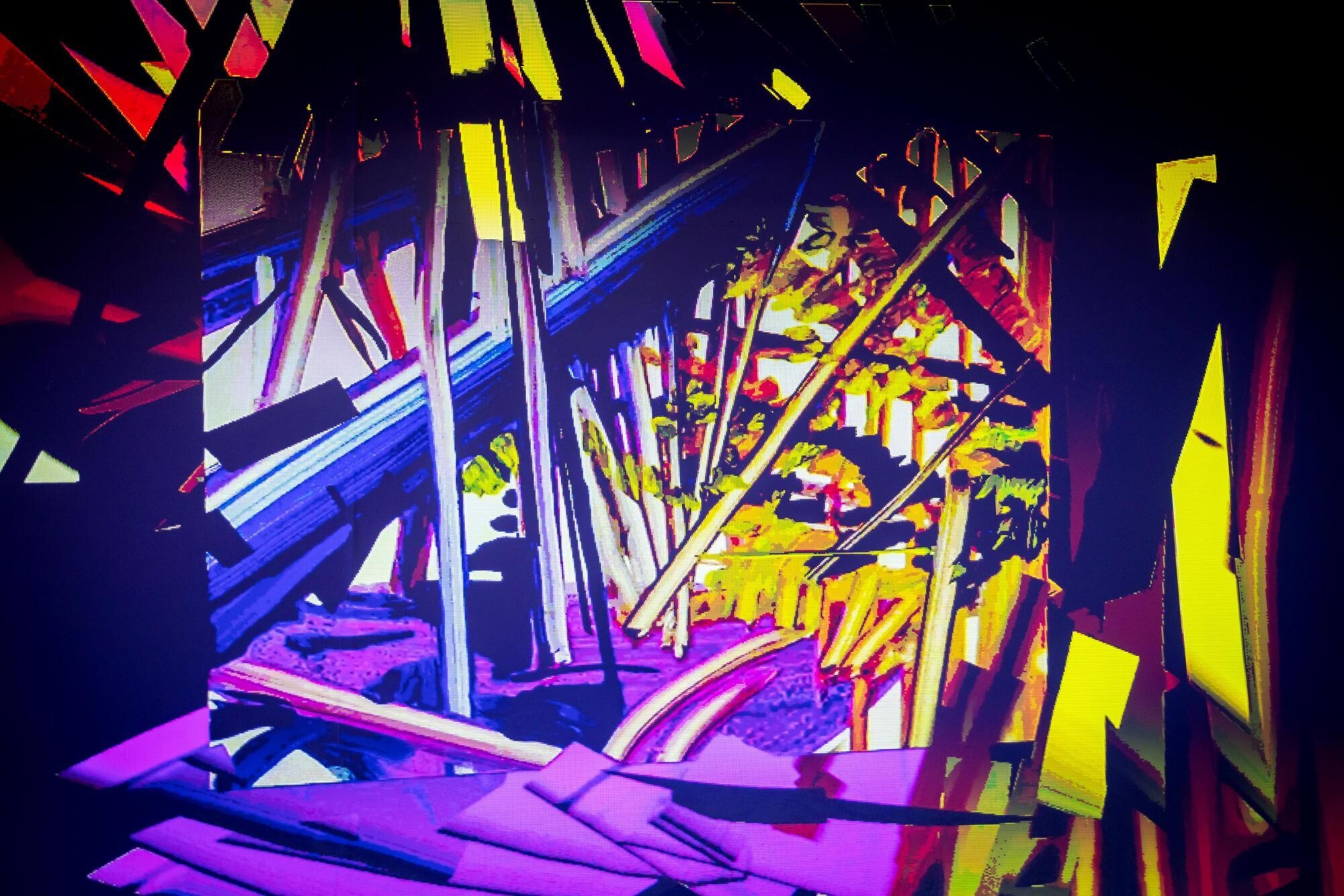 Still of psychedelic video animation.