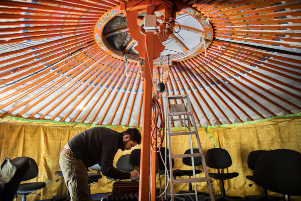 Interior of Mongolian ger