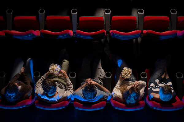 teens in movie theater