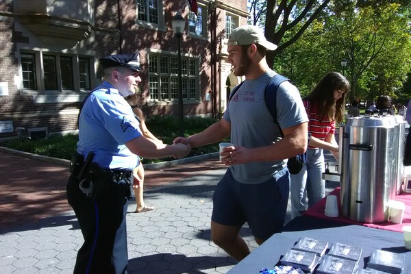 Coffee with a Cop handshake