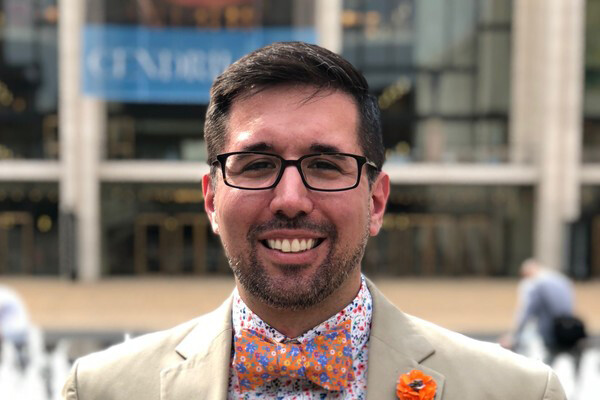 Mark Lo in a bowtie and jacket