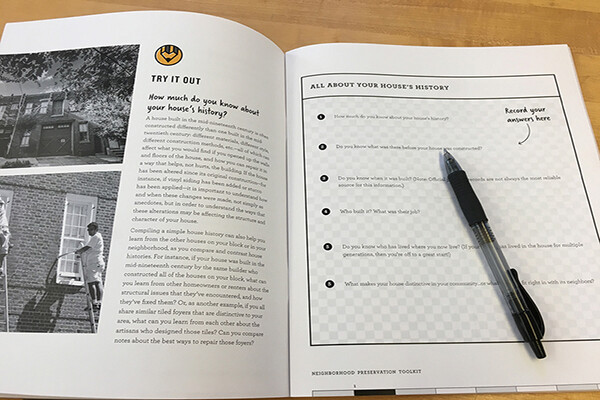 booklet questionnaire about a home's history