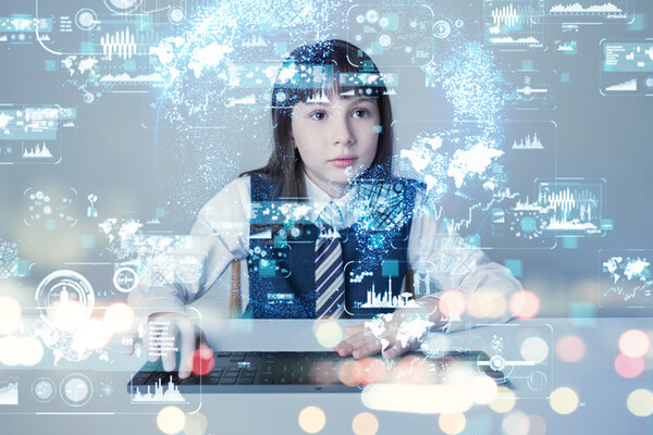  Photoshop image illustrating online learning