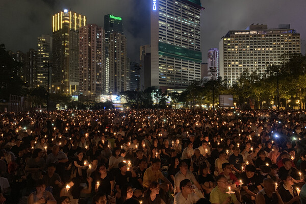 Protesters in Hong Kong