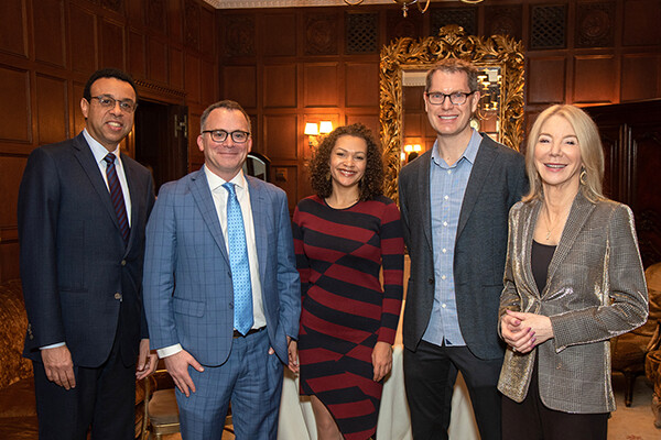 Engaging Minds speakers with provost and president