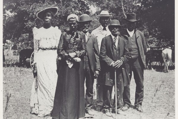 Historical image  of a group of African Americans at Juneteenth celebration in 1900.19