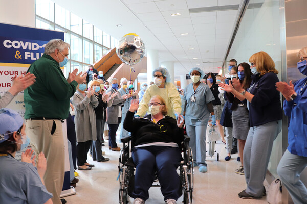 patient being discharged from covid hospitalization