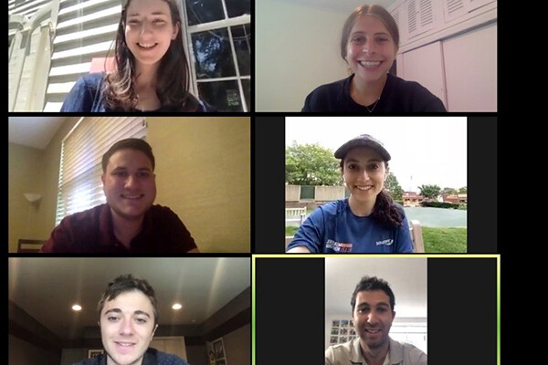 screenshot of zoom call of Wharton school team on the project
