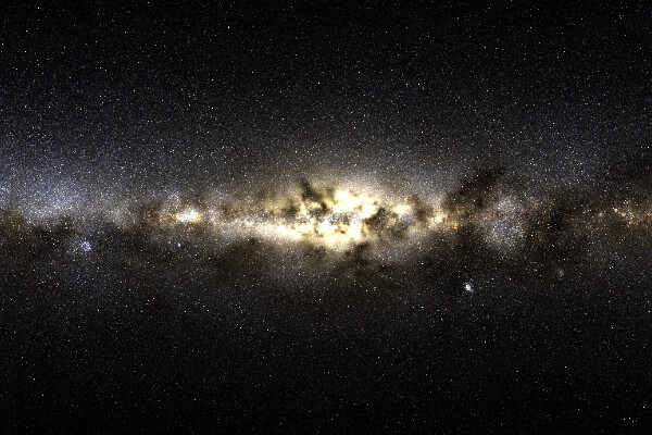a simulated view of the Milky Way galaxy