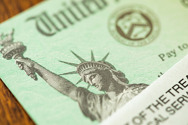 picture of a part of a treasury check 