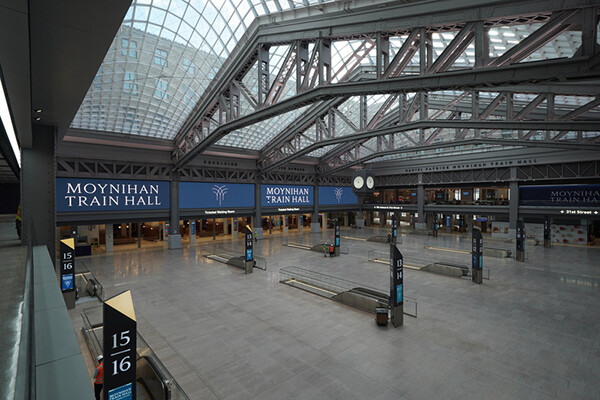 Main lobby inside Moynihan Train Hall