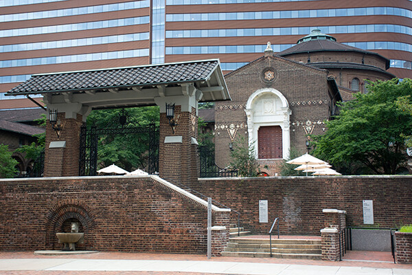 Exterior of Penn Museum in daylight.