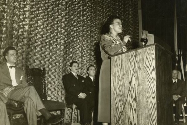 Sadie Alexander speaks from podium