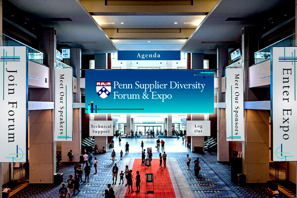web page of virtual event