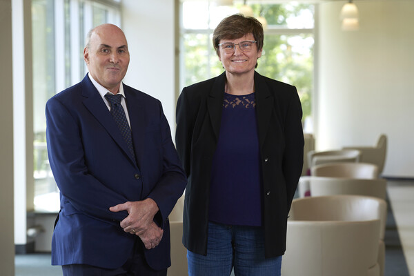 Drew Weissman and Katalin Karikó standing side by side.