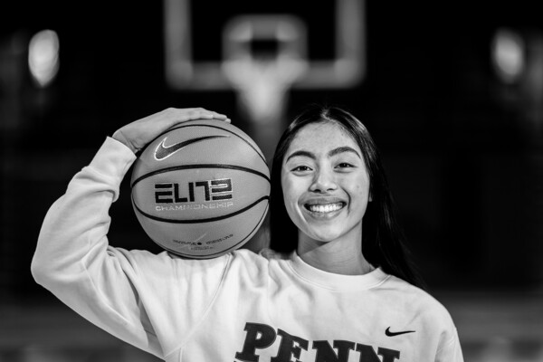 kayla holding basketball