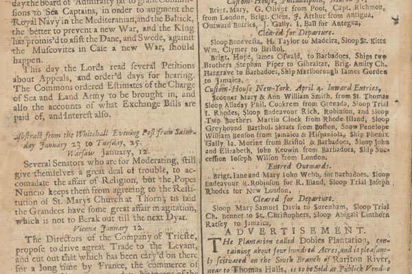 A1726 issue of The New-York Gazette.