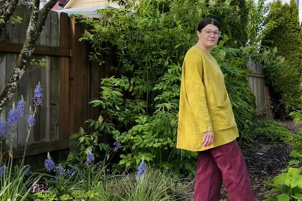 Jimil Ataman wears a yellow top she made.
