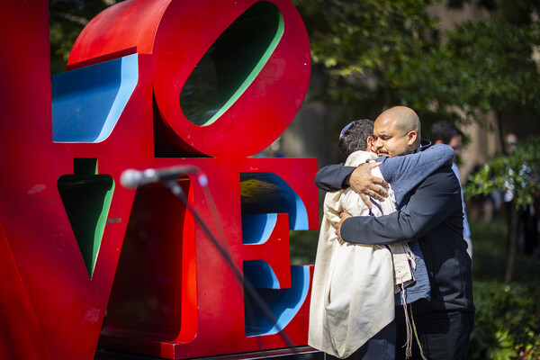university chaplain embraces hillel rabbi