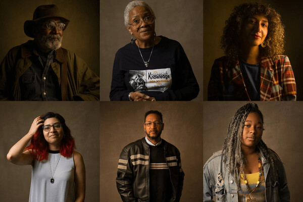 A grid of six people taking part in the Telling Our Stories project.