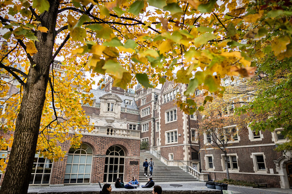 autumn leaves at the quad