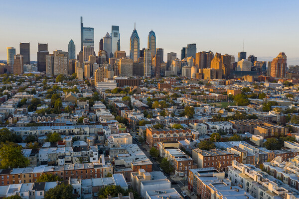Philadelphia cityscape and skyline.