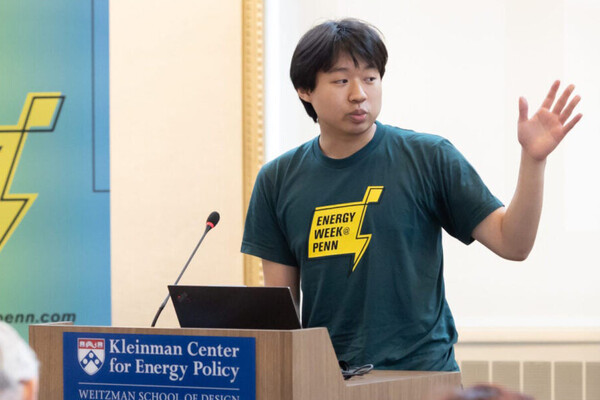 Students talks during Energy Week in 2023.