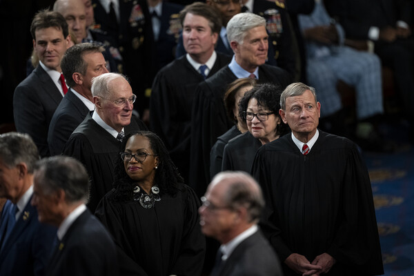 Members of the Supreme Court at Biden’s State of the Union address in 2024.