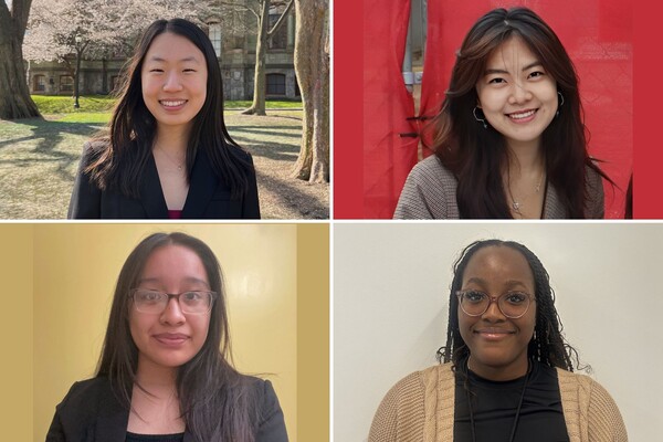 four student photographs in a grid