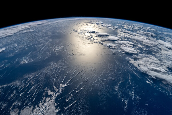 View of Earth from space.