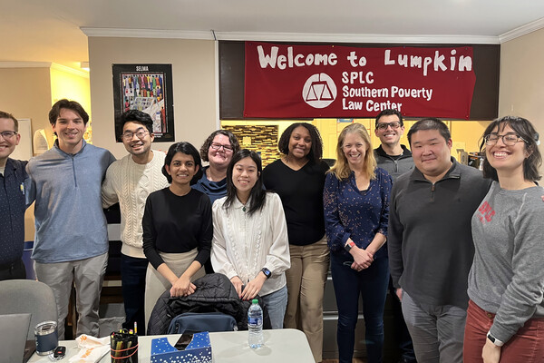 Members of Penn Carey Law’s Transnational Legal Clinic in the office of the Southern Poverty Law Center.