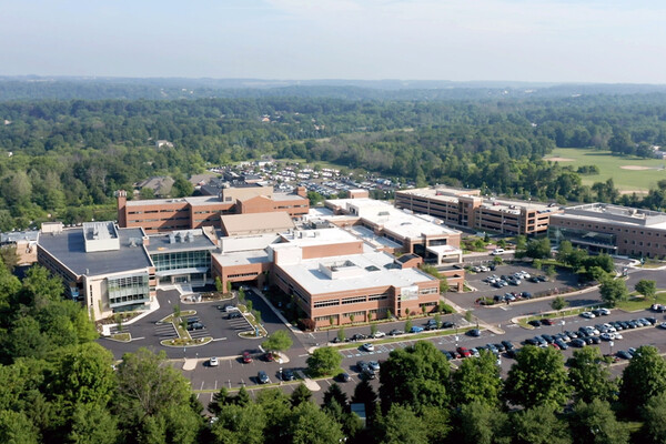 Aerial view of Penn Medicine Doylestown’s campus.