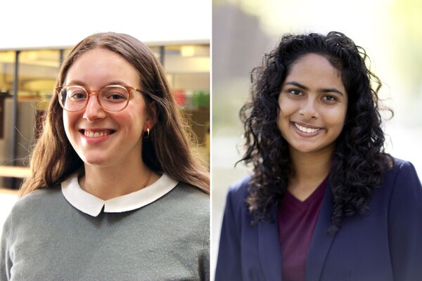Adelaide Lyall, left, Norah Rami, right