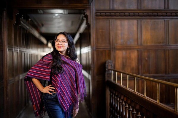 Melanie Contreras poses for photo in ARCH building.