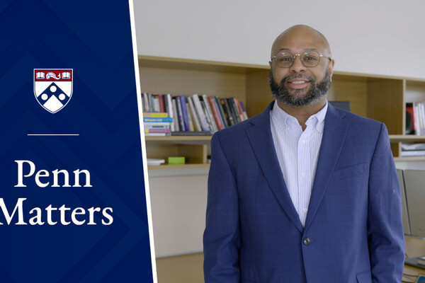 Desmond Patton in his office at the University of Pennsylvania.