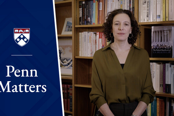 Allison Hoffman in her office at the University of Pennsylvania
