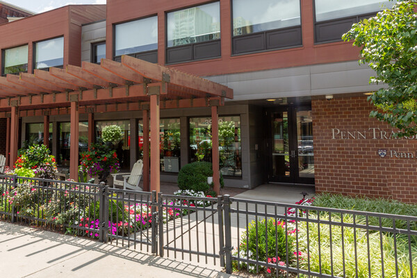Penn’s Transplant House outdoor entrance.