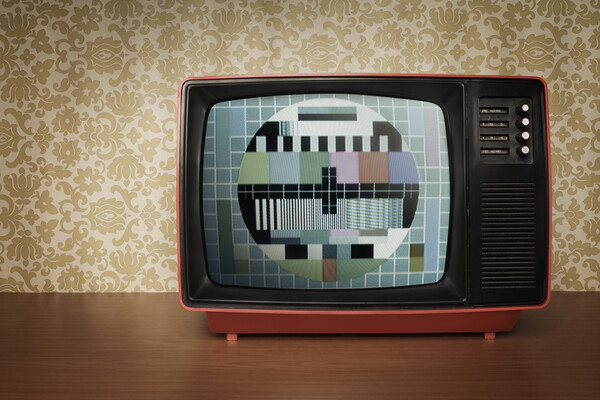 An old tv monitor.