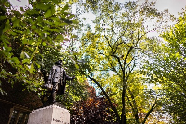 The Young Ben Franklin statue on Penn’s campus