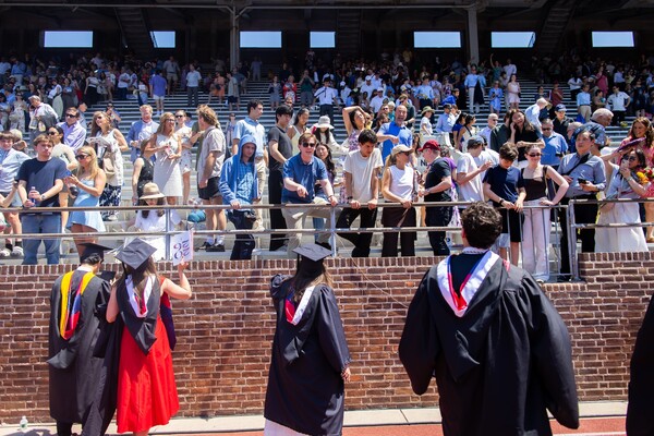 Spectators in the stands at Penn’s 270th Commencement.