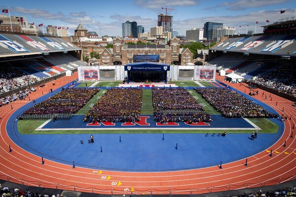 Franklin Field during Penn Commencement in 2025.