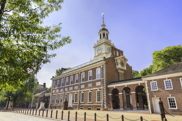 Independence hall in Philadelphia