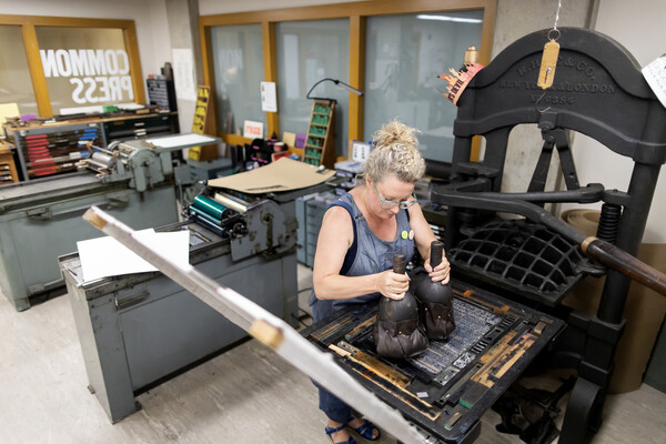 adding ink to letterpress