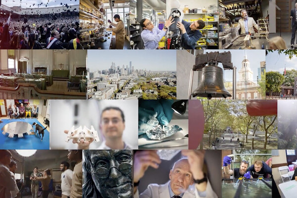 A collage of Penn images