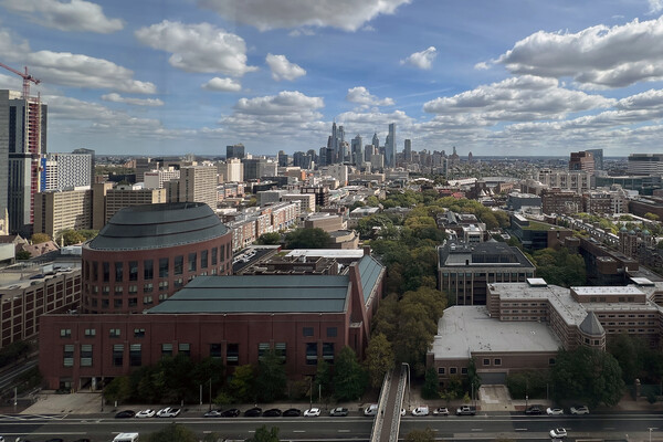 Aerial view of Penn and Philadelphia
